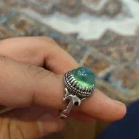 انگشتر نقره یاقوت سبز|جواهرات|رامهرمز, |دیوار