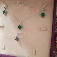 نیم ست نقره ایتالیایی طرح جواهر