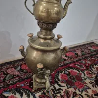 سماور ذغالی قابل استفاده با قوری