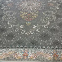 فرش ۱۲متری جفت زمینه طوسی سنگین وزن نخ