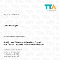 دوره تربیت مدرس زبان انگلیسی منطبق بر TEFL