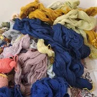 نخ پشم و مرینوس پود نازک و ضخیم.