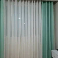 والان و پرده سفید حریر پانچ