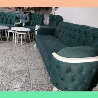 مبل راحتی چستر ۷ نفره در رنگ ترند تیل سبز آبی|مبلمان خانگی و میز عسلی|گرگان, |دیوار