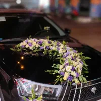 تزیین گل آرایی ماشین عروس