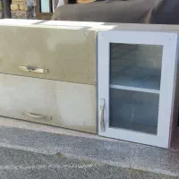 کابینت دست دوم فلز درب چوب آبچک تکی