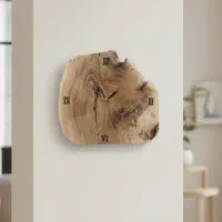 ساعت چوبی گردو روستیک