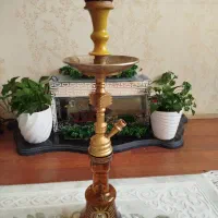 دو عدد قلیان برنج و چوب|صنایع دستی و سایر لوازم تزئینی|پرند, فاز ۵|دیوار