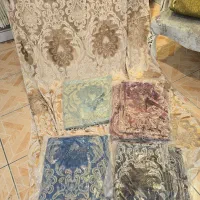 تعدادی مخمل طلا کوب پرده|پرده، رانر، رومیزی|قم, زاد|دیوار