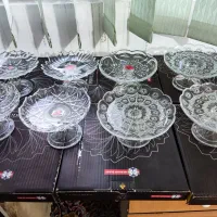 هدیه روز زن و مادر بلور پایه دار دوطبقه زیبا|ظروف سرو و پذیرایی|اصفهان, گلزار|دیوار