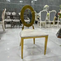 صندلی دست دوم تالارورستوران مدل توخالی/آبکاری