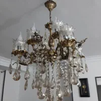 لوستر جدید برنجی لوستر ۸شعله شیک و سفارشی و سنگین