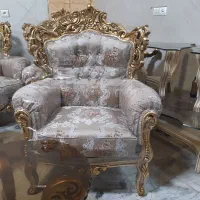 مبل سلطنتی ۹نفره بهمراه میزوعسلی تمام ورق طلا|مبلمان خانگی و میز عسلی|مشکین‌دشت, |دیوار