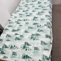 تخت تک نفره چوبی همراه با تشک