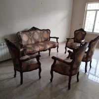 مبلمان ۱۹ نفره  و میز ناهارخوری ۱۰ نفره چوب گردو|مبلمان خانگی و میز عسلی|تهران, ونک|دیوار