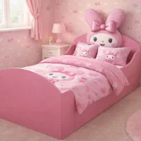 تخت خواب کودک با تم های جذاب کرومی  ملودی  لبو بو