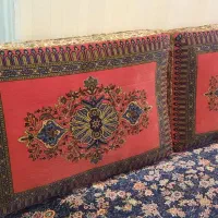 دو عدد پشتی رویه فرشی