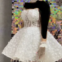 لباس مجلسی مزون دوزی سفید