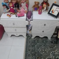 تخت خواب نوجوان دخترانه  رنگ سفید با تاج صورتی|تخت و سرویس خواب|رودهن, |دیوار