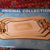 سینی 3تایی رومانتیک هوم نونو دسته طلایی