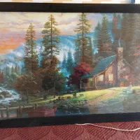 تابلو منظره دار چراغ