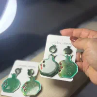 گوشواره رزین یلدایی|زیورآلات و اکسسوری|سلمان‌شهر, |دیوار