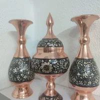 ست 3 تکه گلدان و شکلات خوری الماس تراش نقره