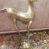 مجسمه گوزن پایه دار برنز