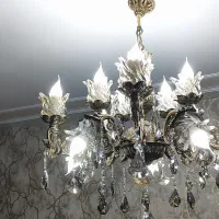 لوستر 15 شعله 10 شاخه|لوستر و چراغ آویز|همدان, |دیوار