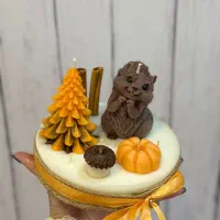 سینی شمع سنجاب و کدو|صنایع دستی و سایر لوازم تزئینی|تهران, گلستان (شهرک راه آهن)|دیوار