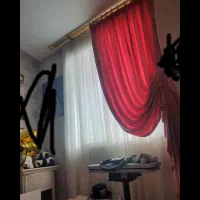 پرده والان مخمل و زیر تور ساگا