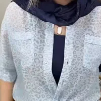 مانتو آبی شیشه ای پلنگی