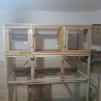 دو عدد قفس بزرگ چوبی  نراد دست ساز همه چی تموم