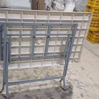 میز پلاستیکی ۶ نفره پایه فلز تاشو