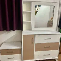 تخت خواب دو نفره به همراه تشک و پاتختی و دراور|تخت و سرویس خواب|گرگان, |دیوار