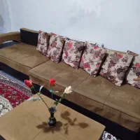 مبل ۷ نفره ال شکل دسته دوبل- میز جلو مبلی|مبلمان خانگی و میز عسلی|قزوین, |دیوار