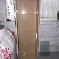 میز تلویزیون و ویترین شیشه ای و پشتی