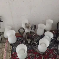 دوتا لوستر ۵ شعله و یک لوستر ۲شعله ست|لوستر و چراغ آویز|شیراز, اصلاحنژاد|دیوار