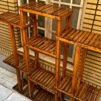 استند چوبی گل و گیاه