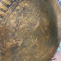 سینی برنجی عتیقه قدیمی|کلکسیون اشیاء عتیقه|یاسوج, |دیوار