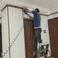 نصب قرنیز پی وی سی ۹ سانتی|خدمات پیشه و مهارت|تهران, شمشیری|دیوار