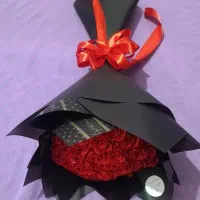 دسته گل رز ربانی و باکس|گل مصنوعی|بندرعباس, |دیوار