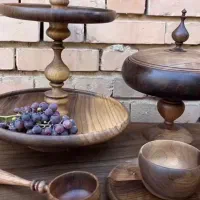 ست چهار تیکه چوبی|صنایع دستی و سایر لوازم تزئینی|بهشهر, |دیوار