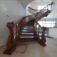 پله گرد، کفپله چوبی، نرده چوبی، کابینت، آلاچیق