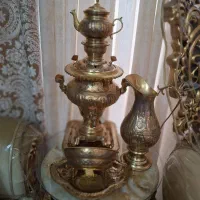 سماور 5L کامل طلایی ورق ضخیم قلم دست اصفهان|صنایع دستی و سایر لوازم تزئینی|تهران, قیام|دیوار