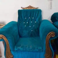 مبل سلطنتی ۷ نفرع فیروزه ای  ست کامل