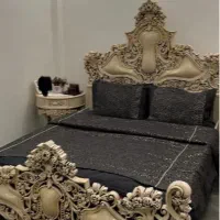 سرویس خواب ۲نفره کامل تمام چوب راش منبت