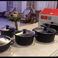 فروش تک یا سرویس ۸ پارچه قابلمه و تابه چدن گرانیت|ظروف پخت‌وپز|لواسان, |دیوار