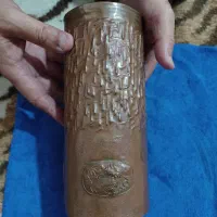 جام فلزی قدیمی کار دست تصویردار به وزن۴۲۵گرم۸۰۰سوت