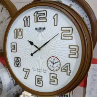 ساعت دیواری طوسی سفید و قهوه ای والرین جدید رسید|ساعت دیواری و تزئینی|اراک, |دیوار